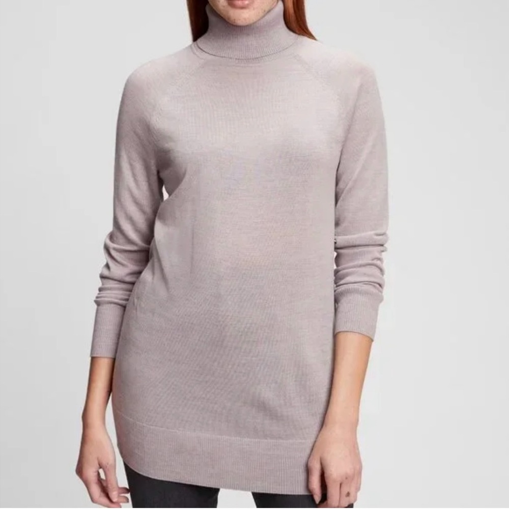 GAP 100% Merino Turtleneck Tunic Sweater Sz S